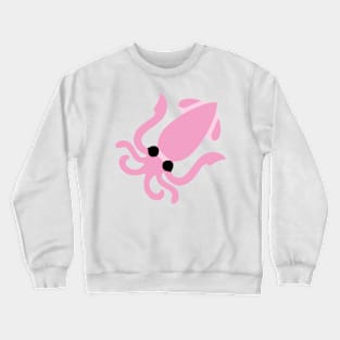 Pink Octopus Cartoon Icon Emoticon Crewneck Sweatshirt